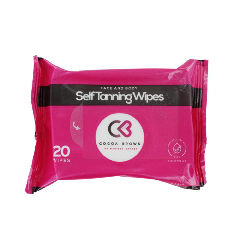 Cocoa Brown Face & Body Self Tanning Wipes 20st