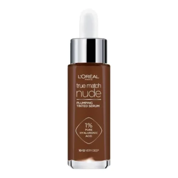 Loreal Paris True Match Nude Plumping Tinted Serum with 1% Hyaluronic Acid - 10-12 Very Deep