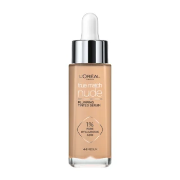 Loreal Paris True Match Nude Plumping Tinted Serum with 1% Hyaluronic Acid - 4-5 Medium