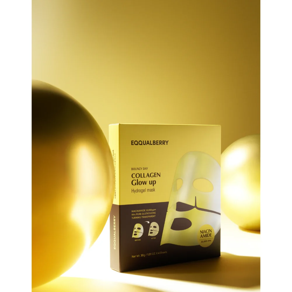 Eqqualberry Collagen Glow Up Hydrogel Mask 4 st